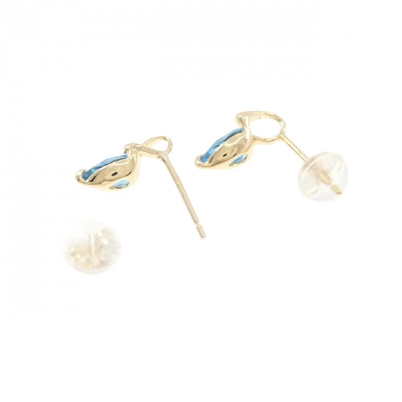 K18YG Blue Topaz Bông tai - Hàng hiệu Chính hãng 865763