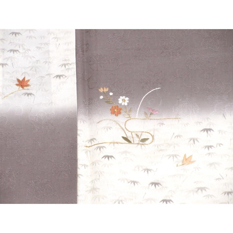 Áo kimono thăm viếng có thêu chế tác Yuzen - Hàng hiệu Authentic 876517