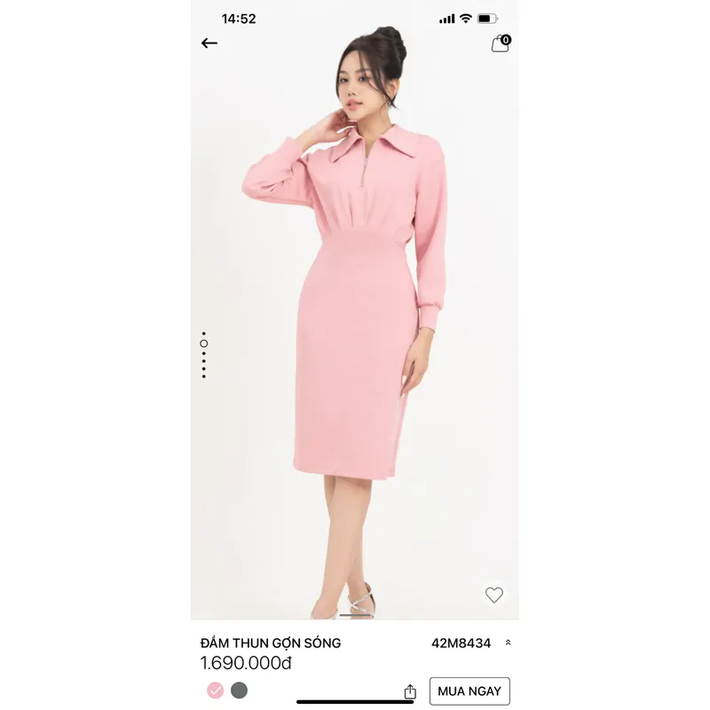 Váy Ivy màu hồng phấn nữ tính size M còn mới 723402