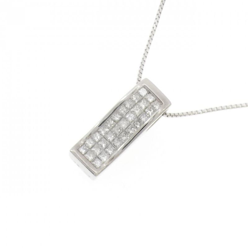 K18WG Pave Diamond Necklace 0.50CT - Hàng hiệu Authentic 857145
