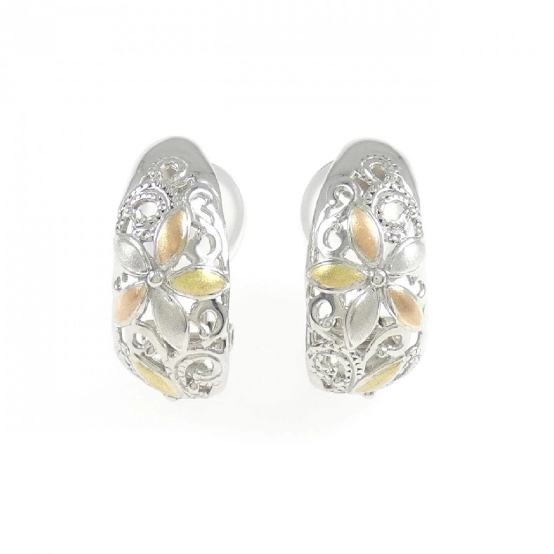 Bông tai hoa ba màu K18 - Hàng hiệu Authentic 868495