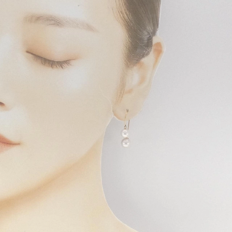 K18YG Bông tai ngọc trai Akoya - Hàng hiệu Authentic 875583