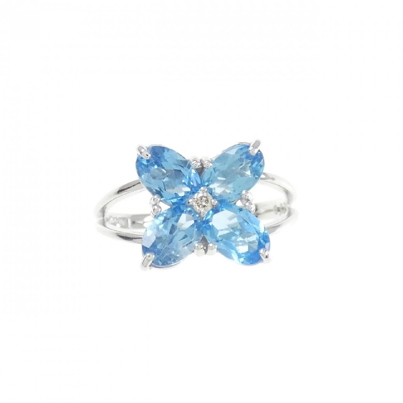 Nhẫn Blue Topaz K14WG 672230