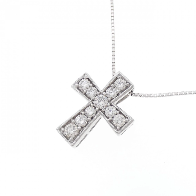 K18WG Dây chuyền kim cương chéo 0.55CT - Hàng hiệu chính hãng 862489