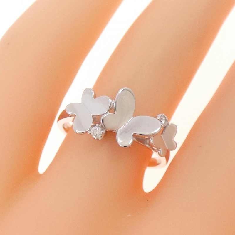 Nhẫn kim cương bướm K18WG 0.03CT 668267