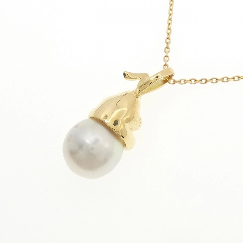 K18YG Thỏ Ngọc Trai Trắng Dây Chuyền 9.7mm - Hàng hiệu Chính hãng 857395