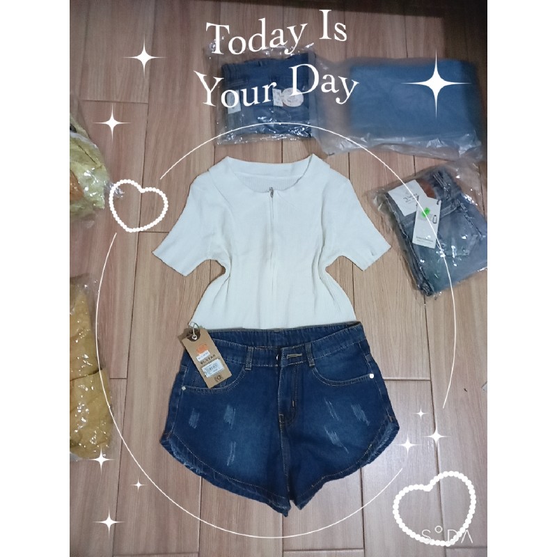 Sét áo croptop quần jean 8967