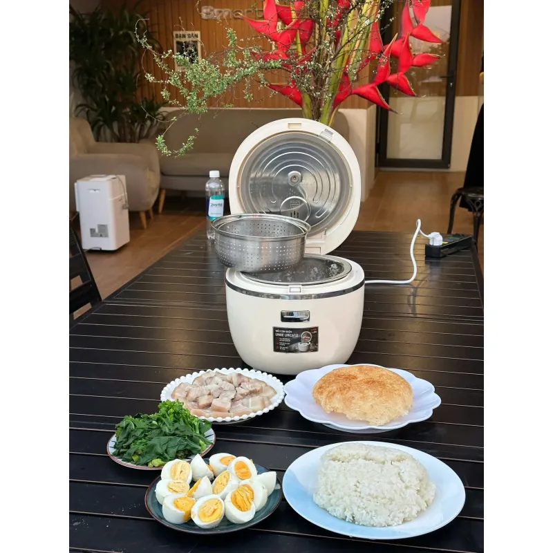 Nồi cơm điện tử UNIE URC612 , nấu cơm giảm đường, lòng nồi inox, dung tích 1,2L 797254