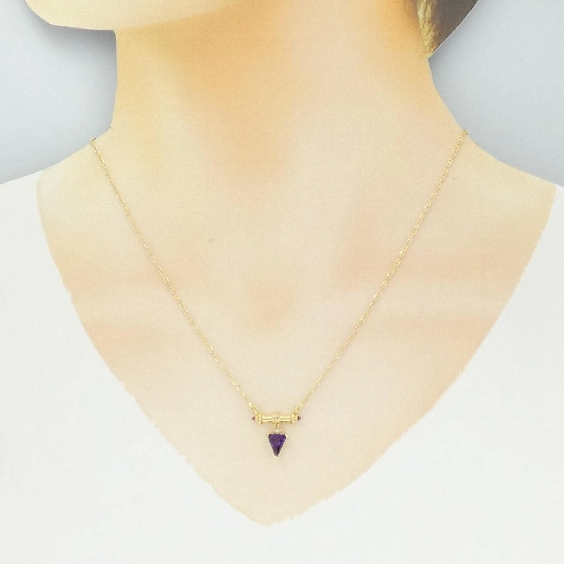 K18YG Đá màu Dây chuyền - Hàng hiệu Chính hãng 858985