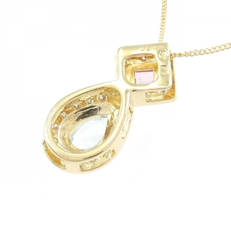 K18YG/K18WG Mặt dây chuyền đá màu - Hàng hiệu Authentic 862446