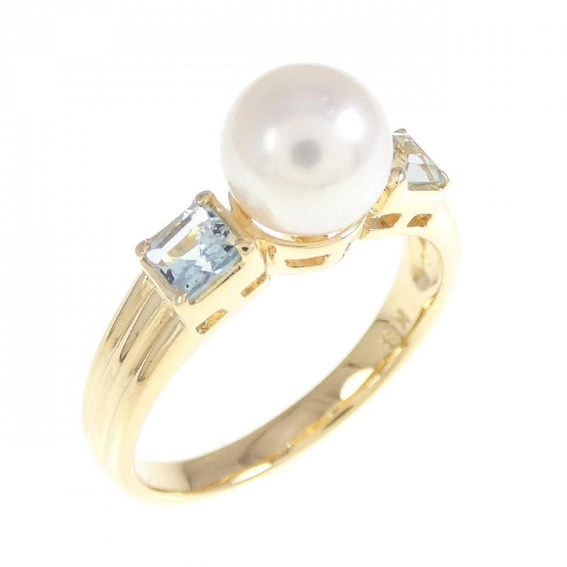 Nhẫn ngọc trai Akoya K18YG 6.5mm 670077