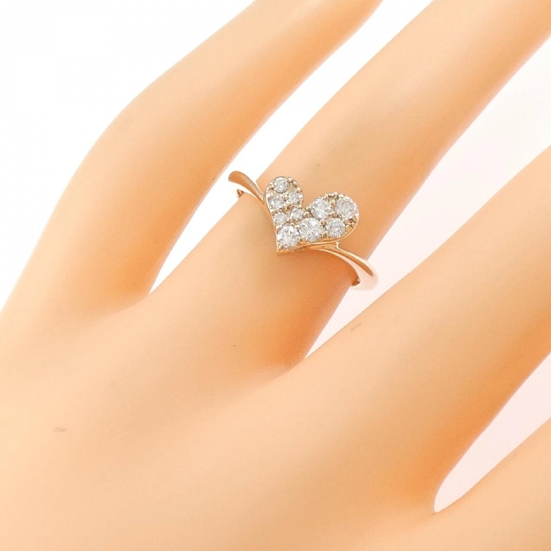 Nhẫn kim cương K18PG hình trái tim 0.30CT 670359