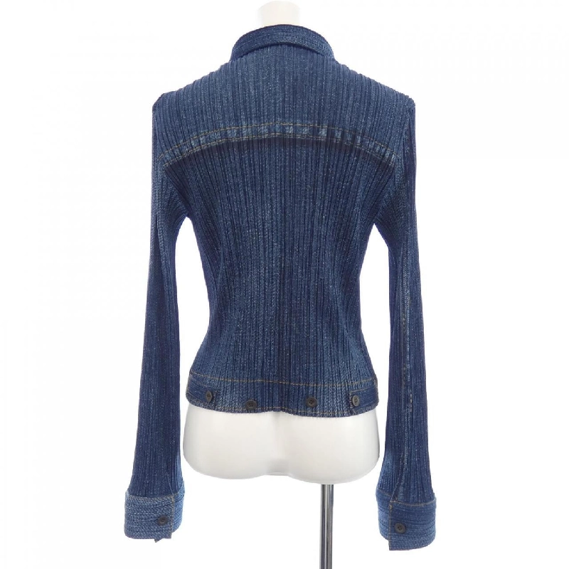 Pleats Please 2002 in chuyển denim PP23-JD921 7557092 áo khoác - Hàng hiệu Authentic 822139