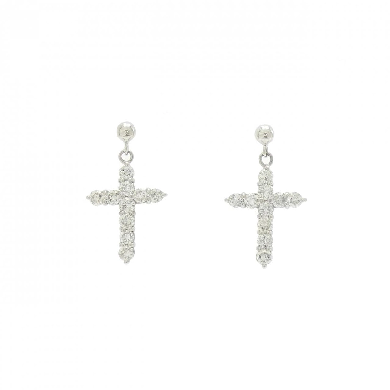 Bông tai kim cương PT900 hình chữ thập 1.0CT - Hàng hiệu Chính hãng 867047