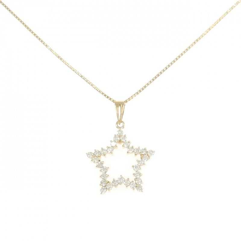 K18YG Ngôi sao Kim cương Dây chuyền 0.50CT - Hàng hiệu Chính hãng 862145