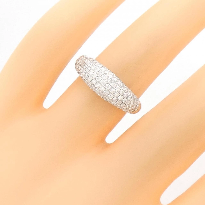 Nhẫn kim cương Pavé K18WG 0.75CT 670603