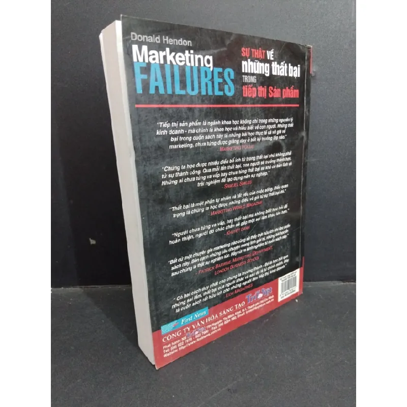 [Phiên Chợ Sách Cũ] Marketing failures sự thật về những thất bại trong tiếp thị sản ph2007 2303 429060