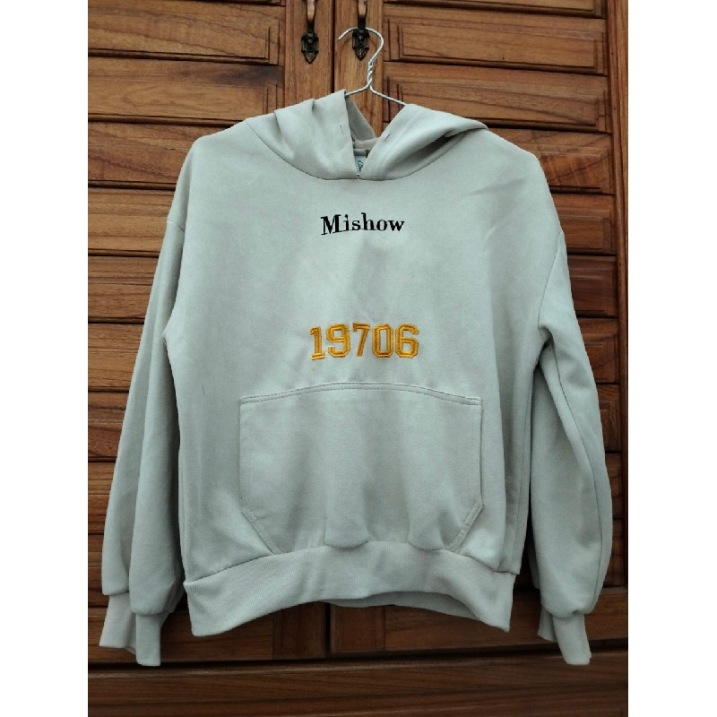 Áo hoodie ngắn ngang thắt lưng 60177