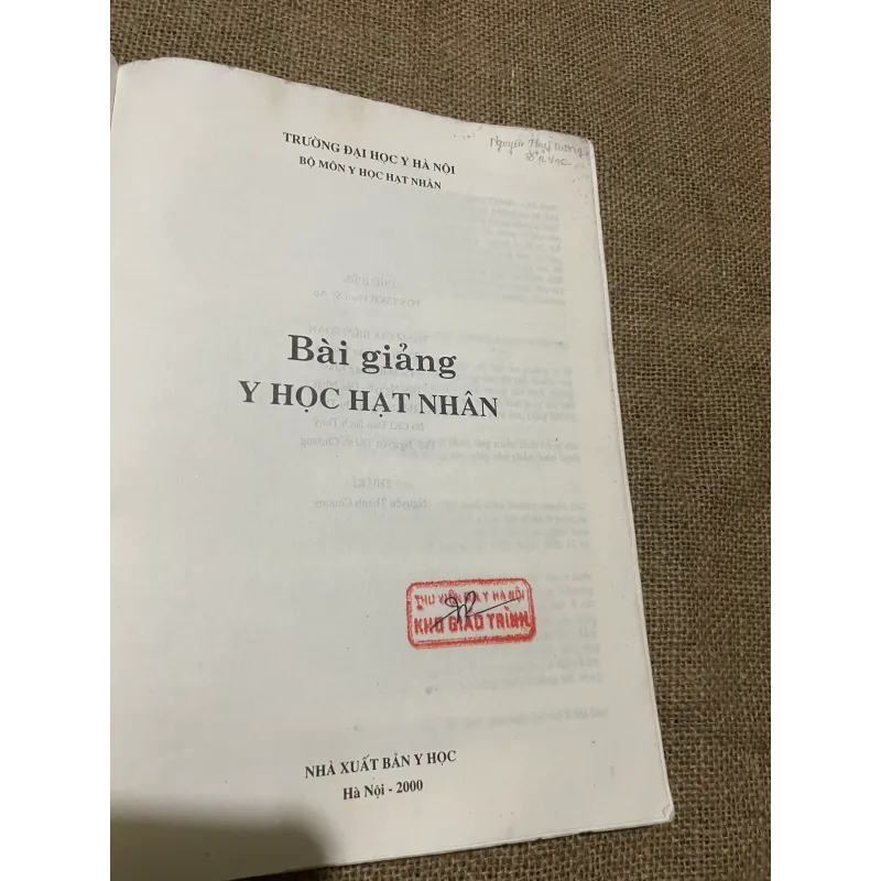 BÀI GIẢNG Y HỌC HẠT NHÂN- SÁCH Y - KHỔ LỚN 569803
