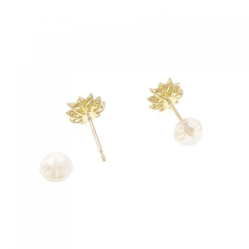 Bông tai kim cương K18YG hoa 0.40CT - Hàng hiệu chính hãng 868222