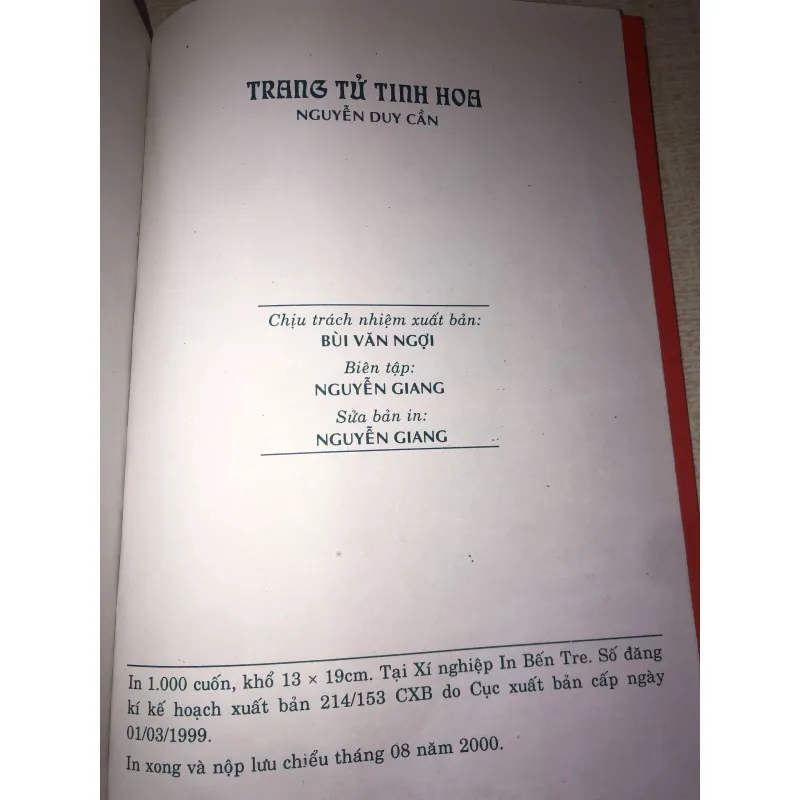 Trang Tử tinh hoa -Nguyễn Duy Cần 934693