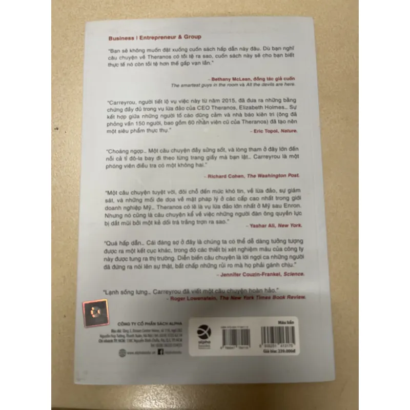 Máu bẩn - John Carreyrou 1022113