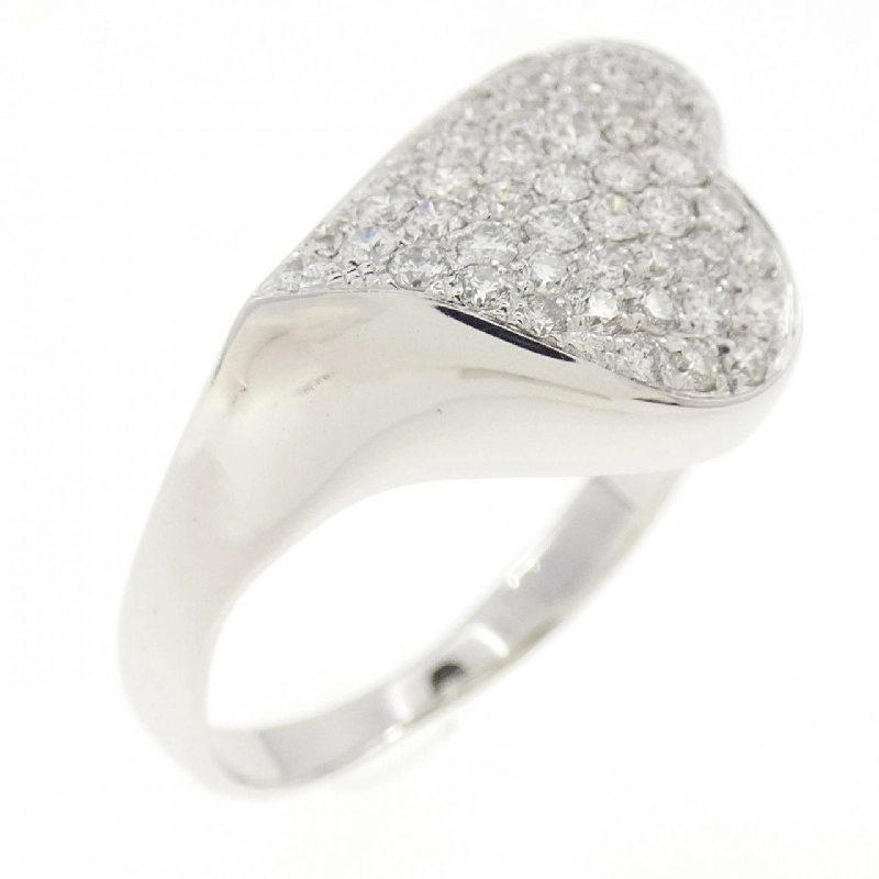 Nhẫn kim cương pavé hình trái tim K18WG 0.44CT 671791