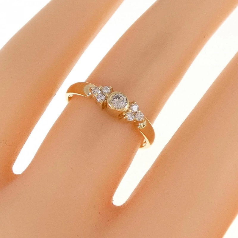 Nhẫn kim cương K18YG 0.18CT 673527