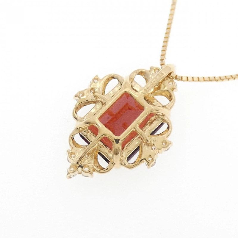 K18YG Garnet Necklace 3.37CT - Hàng hiệu Authentic 859648