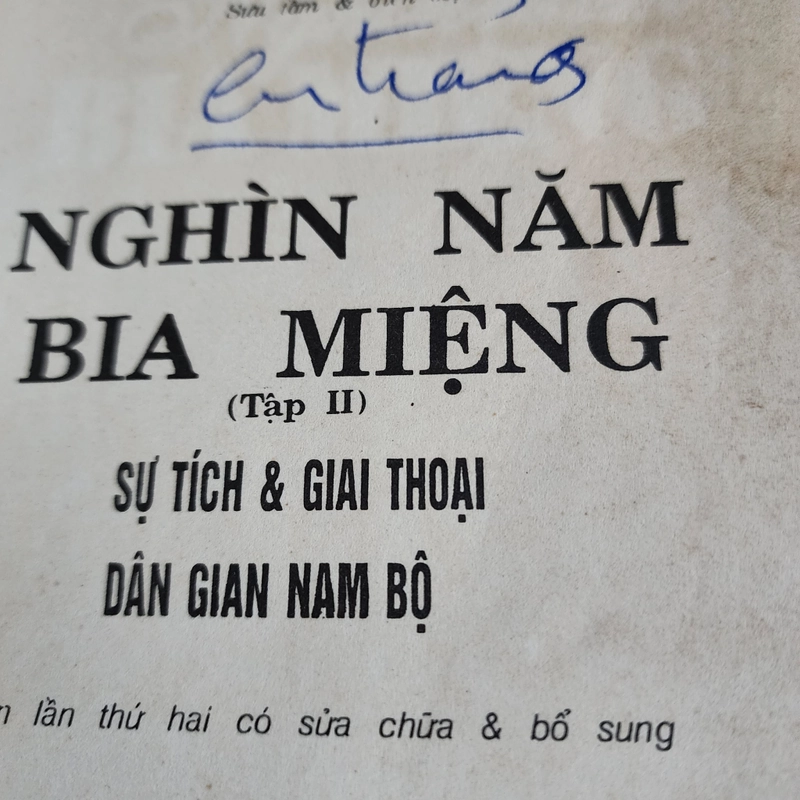 Nghìn năm bia miệng 2 tập | thủ bút tác giả Huỳnh Ngọc Trảng | 1993 455590