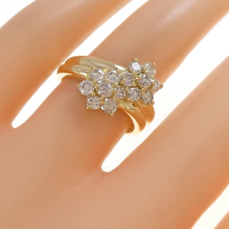 Nhẫn kim cương hoa K18YG 1.0CT - Hàng hiệu Authentic 851601