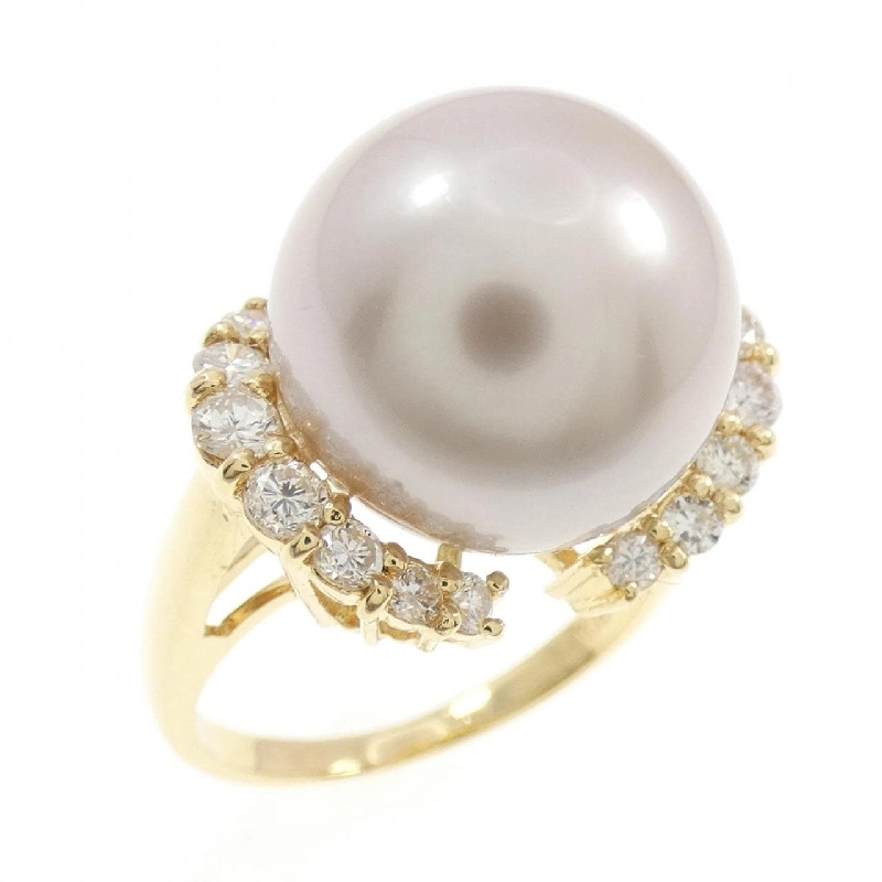 Nhẫn ngọc trai đen K18YG 13.2mm - Hàng hiệu Authentic 853634