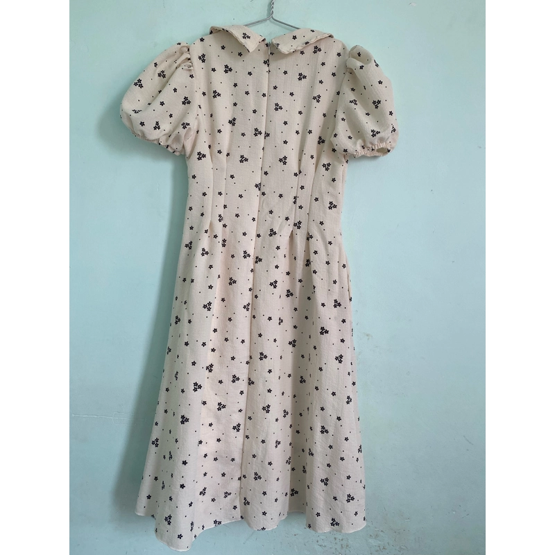 Đầm tiểu thư bồng bềnh, chất xốp hoa, size M, mặc 1 lần  462066