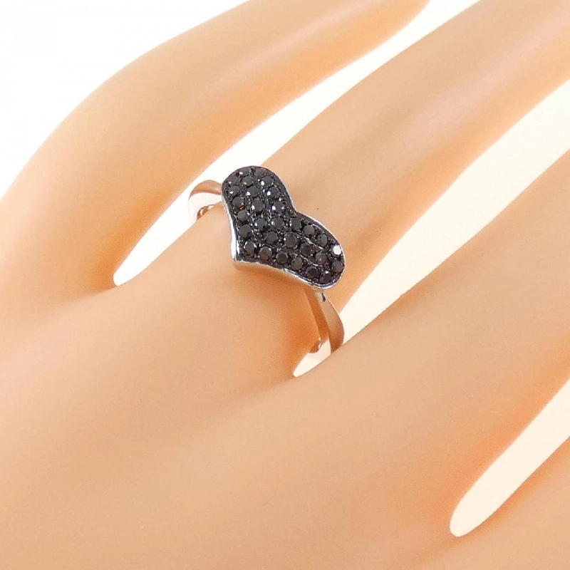 Nhẫn kim cương hình trái tim K18WG/K18BG 0.30CT 671608