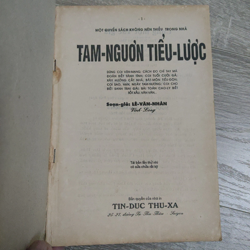 Tam Ngươn Tiểu Lược - Soạn Giả Lê Văn Nhàn 477930