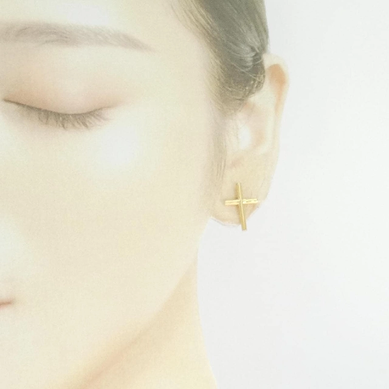 K18YG Khuyên tai hình chữ thập - Hàng hiệu Chính hãng 875610