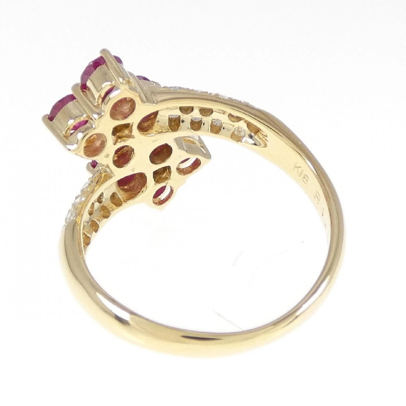 Nhẫn ruby K18YG hoa 1.08CT 672765