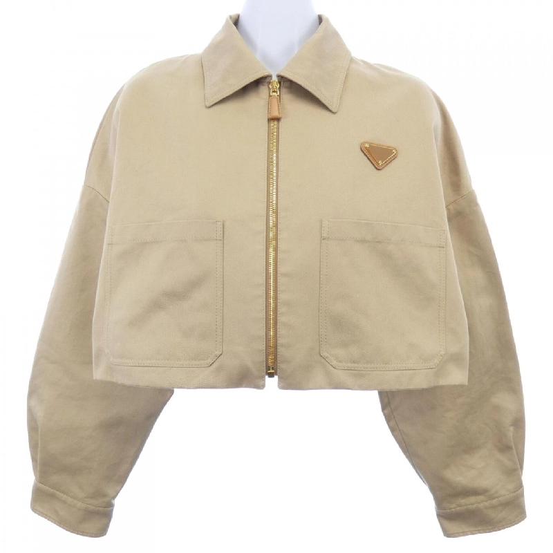 Áo khoác lông camel PRADA với logo tam giác P536O SOOO 10YP - Hàng hiệu Authentic 822038