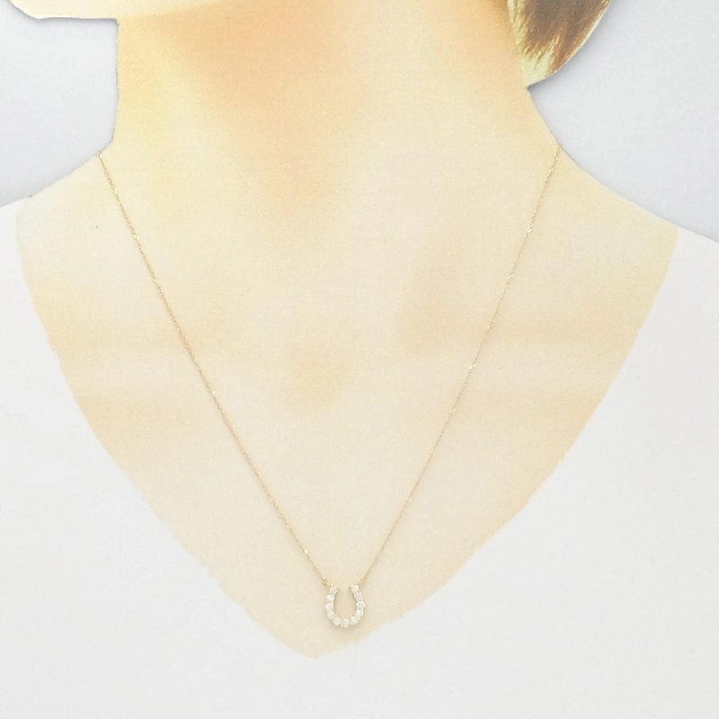 Dây chuyền kim cương hình móng ngựa K18YG 0.302CT - Hàng hiệu Authentic 859101