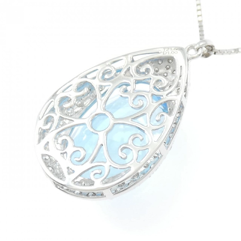 K18WG Blue Topaz Necklace 21.60CT - Hàng hiệu Authentic 858793