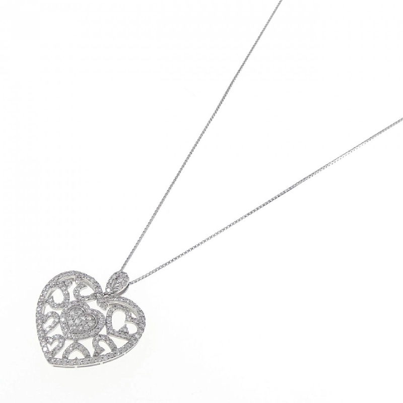 K18WG Dây chuyền hình trái tim kim cương 0.81CT - Hàng hiệu Chính hãng 867502