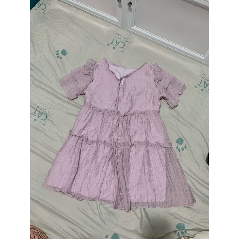 Đầm babydoll màu tím pastel siêu cute  11402