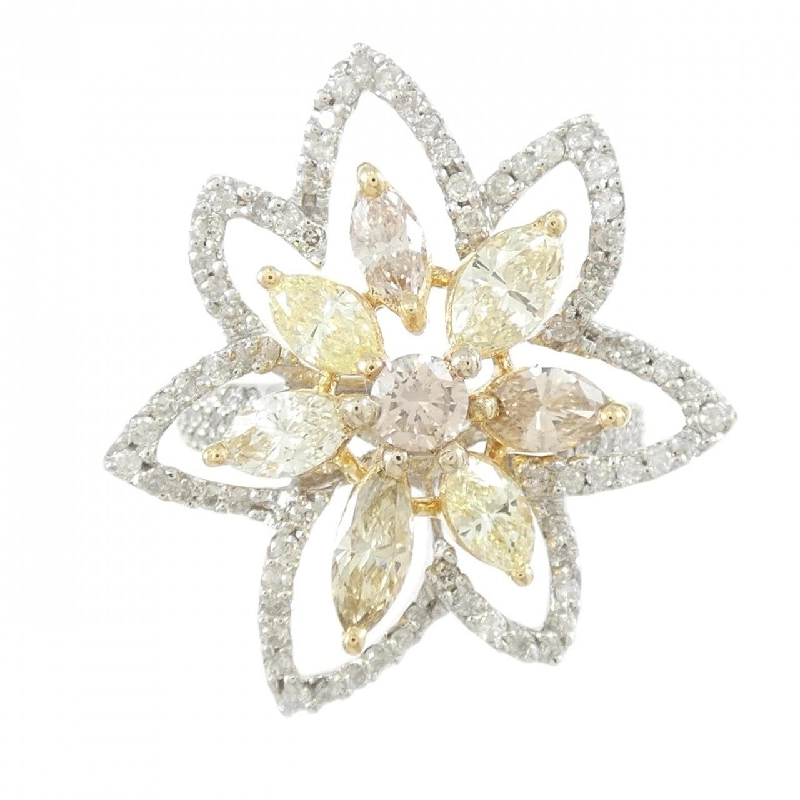 Nhẫn kim cương hoa K18WG/K18YG 2.30CT 668502