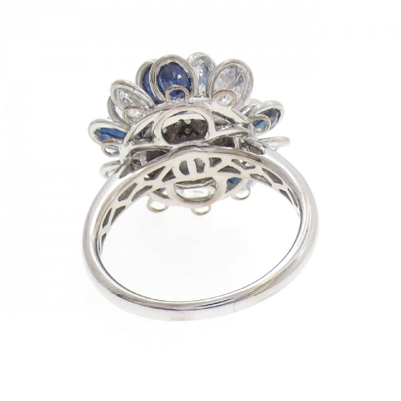 Nhẫn Sapphire Hoa K18WG 4.64CT - Hàng hiệu Chính hãng 850445