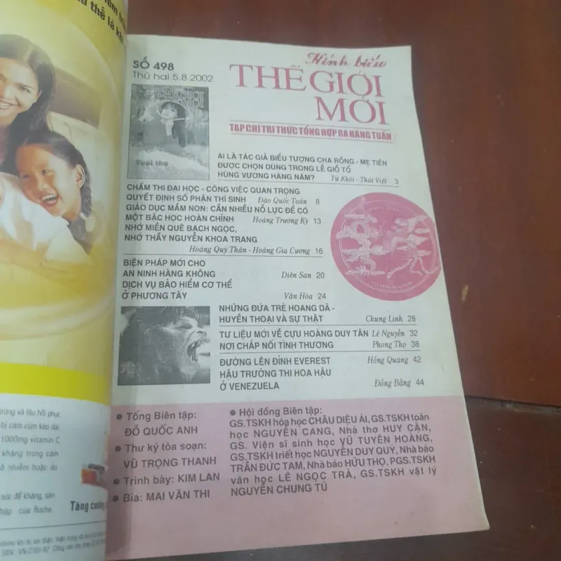 THẾ GIỚI MỚI số 498 ngày 5.8.2002 752197