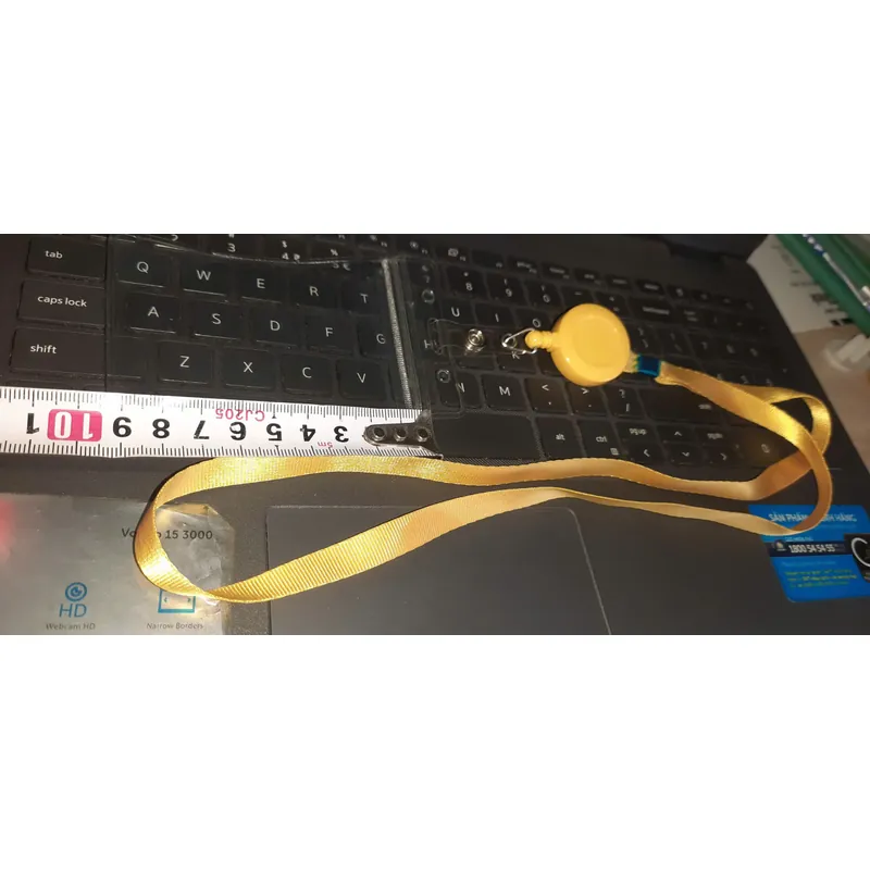 Dây đeo + thẻ nhân viên HB88 top FC mobile học sinh sinh viên co rút bản 1cm màu vàng trẻ trung 1064258