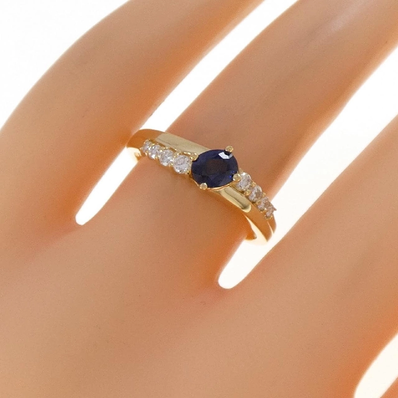 Nhẫn Sapphire K18YG 0.52CT - Hàng hiệu Chính hãng 852320