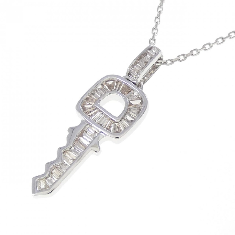 K18WG Khóa Kim Cương Dây Chuyền 0.25CT - Hàng hiệu Chính hãng 861806