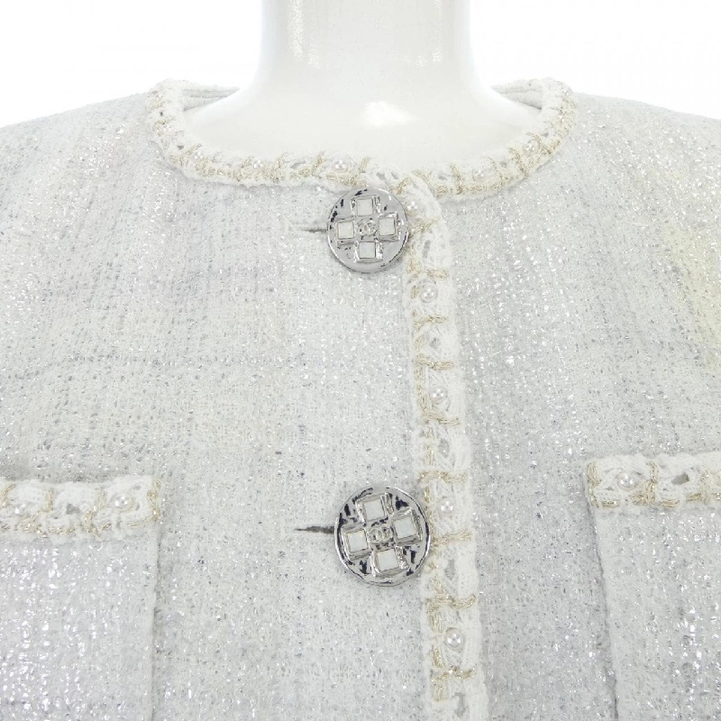 【Mã giảm giá】Áo khoác không cổ CHANEL 642662