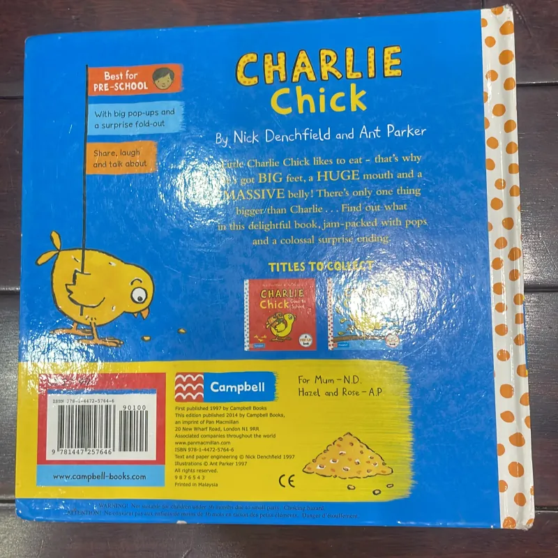 NGOẠI VĂN - Sách tiếng anh trẻ em : CHARLIE CHICK - A Pop-up Book - Campbell 1027968
